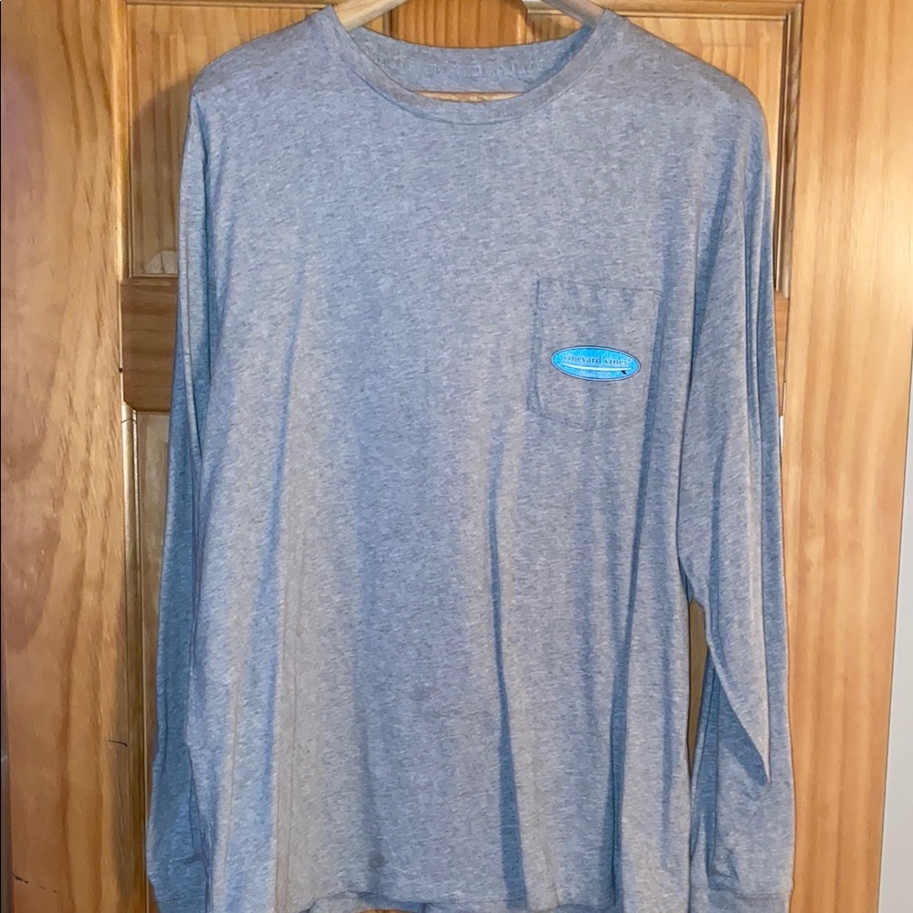Vineyard Vines Gray Long Sleeve Men's Shirt